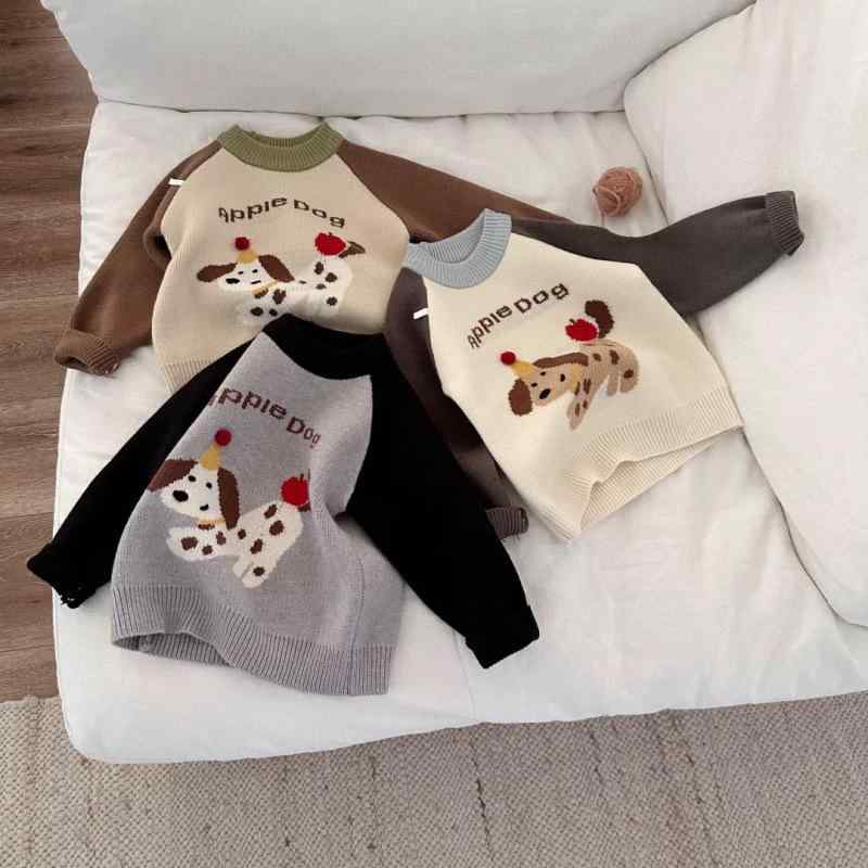 ニット 子供服 秋冬 男の子 厚手 カットソー トップス 中国風 かわいい