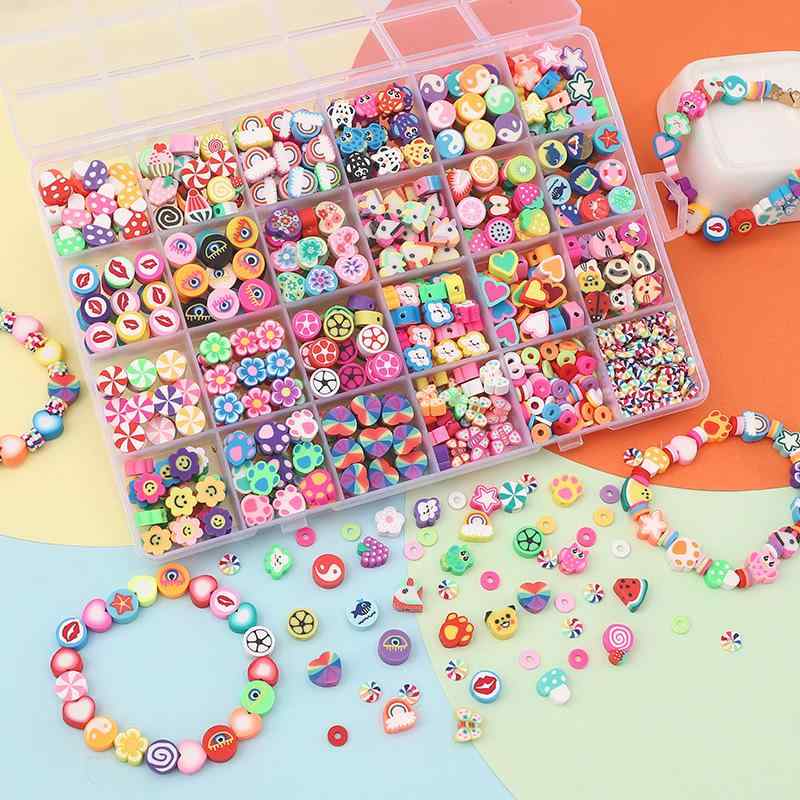 ビーズ DIY ブレスレット ネックレス アクセサリー パーツ 手芸 ハンドメイド 素材 フルーツ パーツ 約560個
