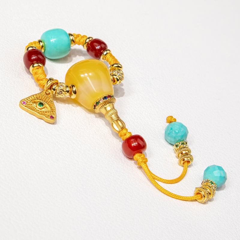 瑪瑙 DIY アクセサリー 手作り 編み込み ブレスレット ネックレス 数珠 ペンダント ストラップ パーツ 黄瑪瑙 吉祥文様