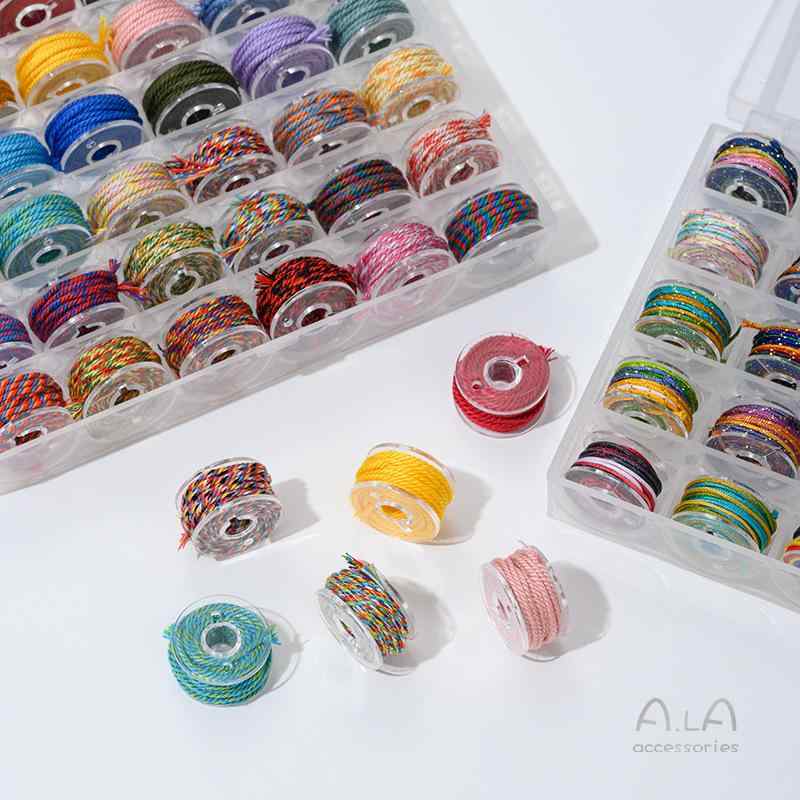 手芸糸 DIY 手編み コットン 糸 セット カラフル エスニック ブレスレット ネックレス アクセサリーパーツ 耐摩耗性