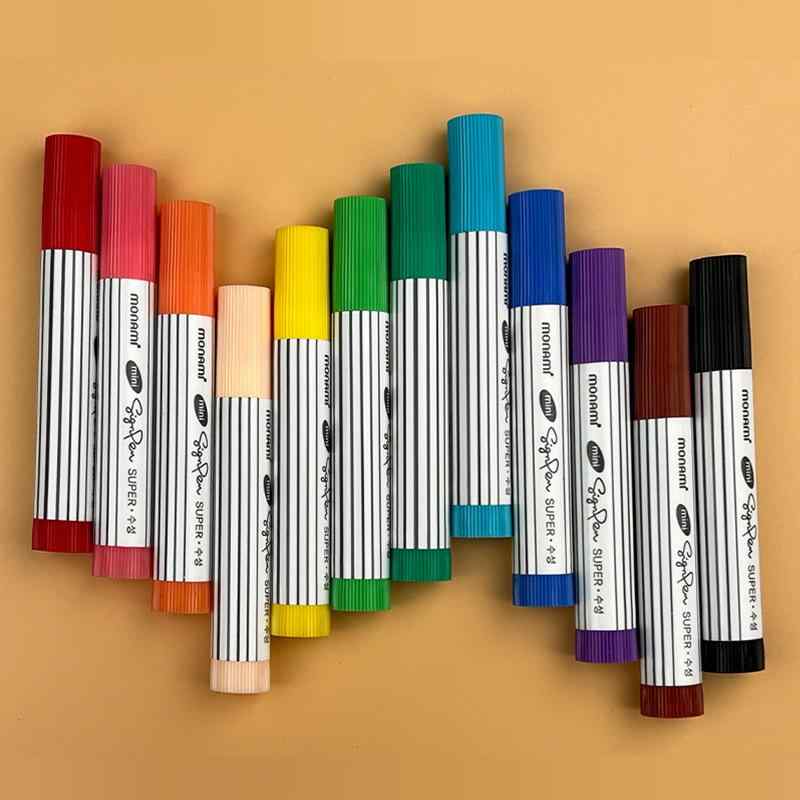ペン 水性サインペン 水彩ペン 描画 学習用 6色セット 12色セット
