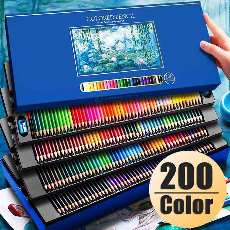 色鉛筆 小学生 美術生 用 油性 水溶性 カラー 72色 200色 塗り絵 スケッチ デッサン|Tanzan
