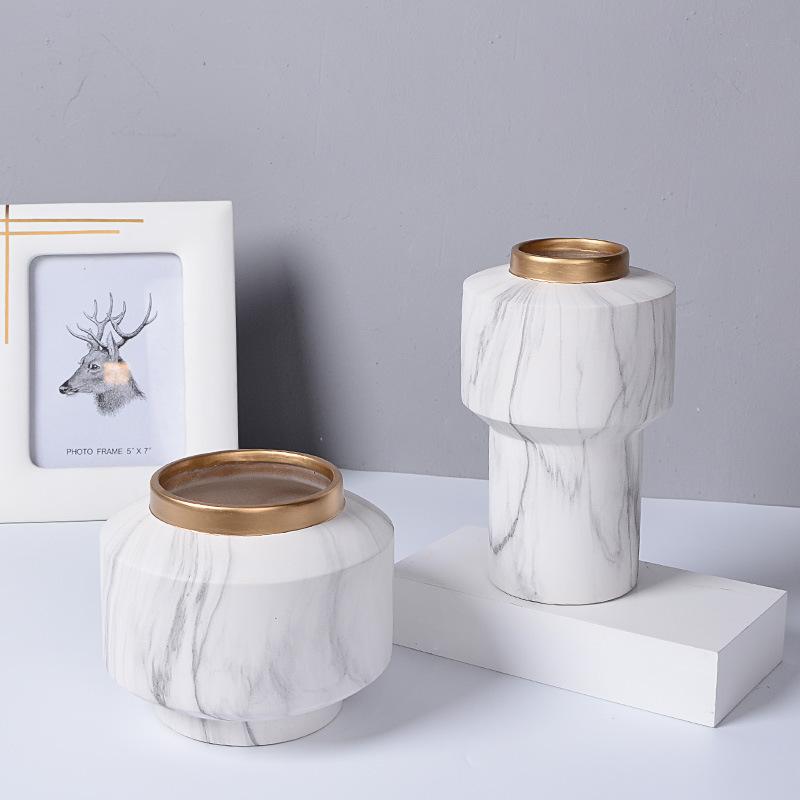 楽天市場】天然大理石 花瓶 飾り壺 高さ約38cm 天然石の美しさ 壺 花