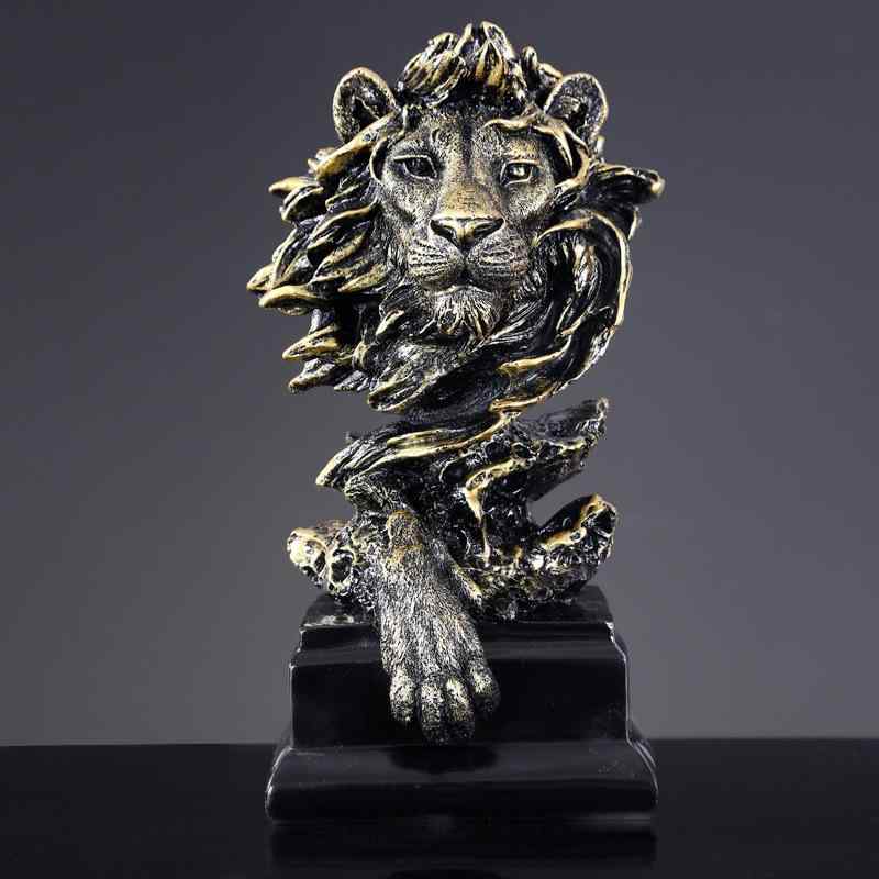 置物 オブジェ 樹脂製 シシ 獅子頭 彫刻 オーナメント 卓上 置き物 デコレーション 中華風 インテリア 雑貨|Tanzan