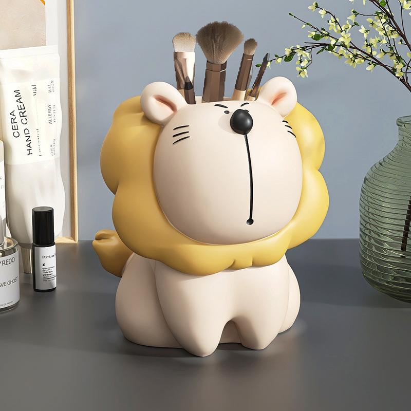 筆立て ライオン 子供部屋収納 デスク収納 小物入れ 文房具入れ
