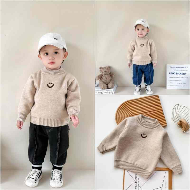 ベビー服 子供服 ニット セーター 裏起毛 秋冬 長袖 トップス 男女兼用 普段使い かわいい 73CM 90cm 100cm 110cm 120cm