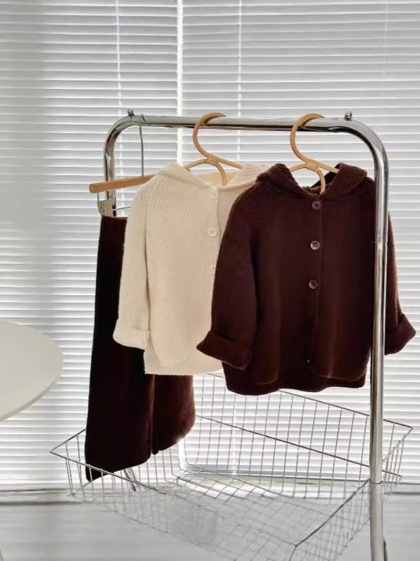 ニット キッズ 女の子 子供服 秋冬 ニットカーディガン セーター 親子 ペアルック 厚手 防寒 暖かい かわいい おしゃれ ミルキーホワイト コーヒー色 90cm 100cm 110cm 120cm 130cm 140cm 150cm 160cm