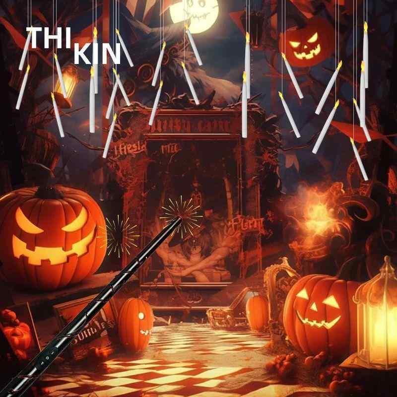 電子キャンドル レディース クリスマス ハロウィン 魔法の杖 リモコン付き 吊り下げ 暖色