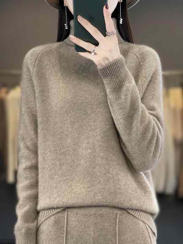 ニット レディース 秋冬 ハイネック 厚手 ウール混 トップス プルオーバー 長袖 ニット セーター 韓国風 ドロップショルダー ゆったり 通勤 きれいめ オフィスカジュアル ホワイト グレー グリーン パープル