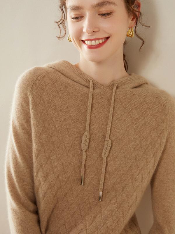 パーカー レディース 長袖 編み物 ジレー 秋冬 トップス ティーシャツ ボンネット付き添い人 カシミール 絨毛 ゆったり 朦々たる 韓国 日韓 心地好い 無地 普段使い走り お座敷着 愛くるしげ 青 駝色 赤 青色 黒いこと トップス-レディースファッション