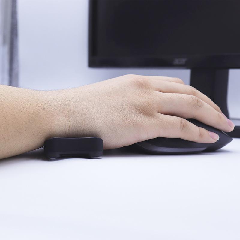 マウスパッド ゲーミング デスクワーク リストレスト 手首サポート 疲労軽減 腱鞘炎対策 シリコン 肘置き ブラック グレー