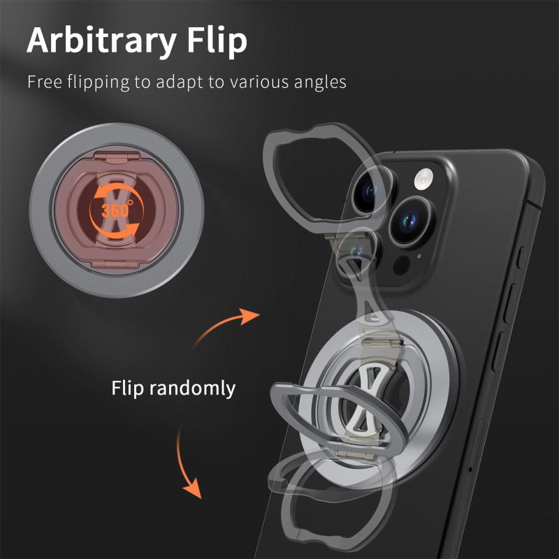 スマホリング マグネット 磁気吸着 携帯リング ホールドリング 薄型 アルミニウム合金製 360度回転