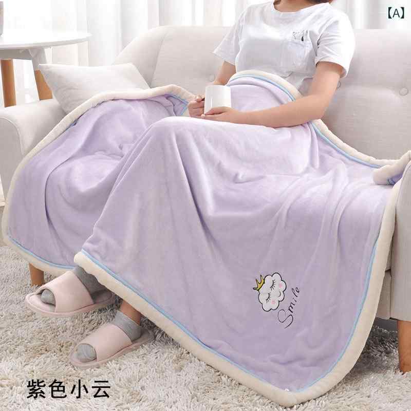 毛布 子供 小毛布 ひざ掛け オフィス ブランケット 厚手 暖か ポリエステル ピンク パープル ブルー 75x100cm 100X150cm 150X200cm かわいい アニマル柄