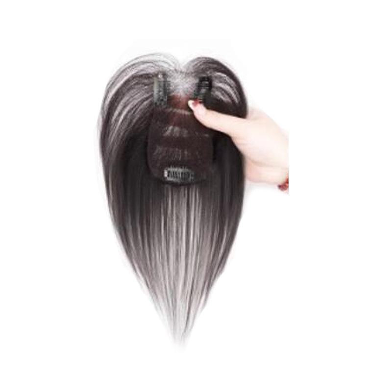 ヘアピース レディース 女性用 25cm 全手織り つけ毛 白髪隠し Leicht 薄型 摩・柑棕 自然色 人毛100% アレンジ カット 自由自在