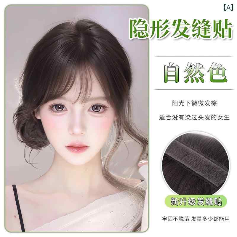 ヘアピース レディース 女性用 人毛100% 部分ウィッグ 自然色 モカブラウン ストレート トップカバー つむじ付き 手植え 通気性 簡単装着 イメチェン