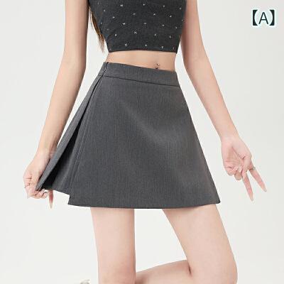 スコート レディース 春夏 小っちゃい 高見せかけ ご機嫌酉の方角 着痩せ 無地 タイトスカート ミニスカート 今めかしい 愛くるしい 韓国風 薄墨色 ポリエステル