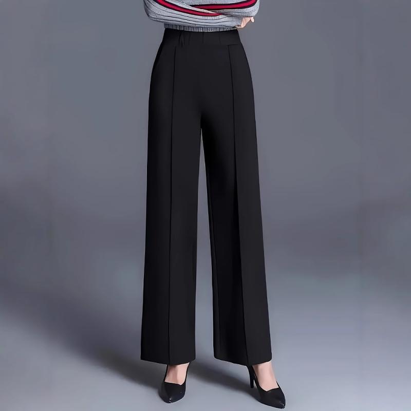 パンツ レディース 秋冬 ワイドレッグ 高見え 美脚 ルーズ カジュアル ポリエステル ゆったり 快適 リラックス イージーパンツ 深棕色 黒 オリーブ色 白 ワインレッド 灰色 S M L XL XXL