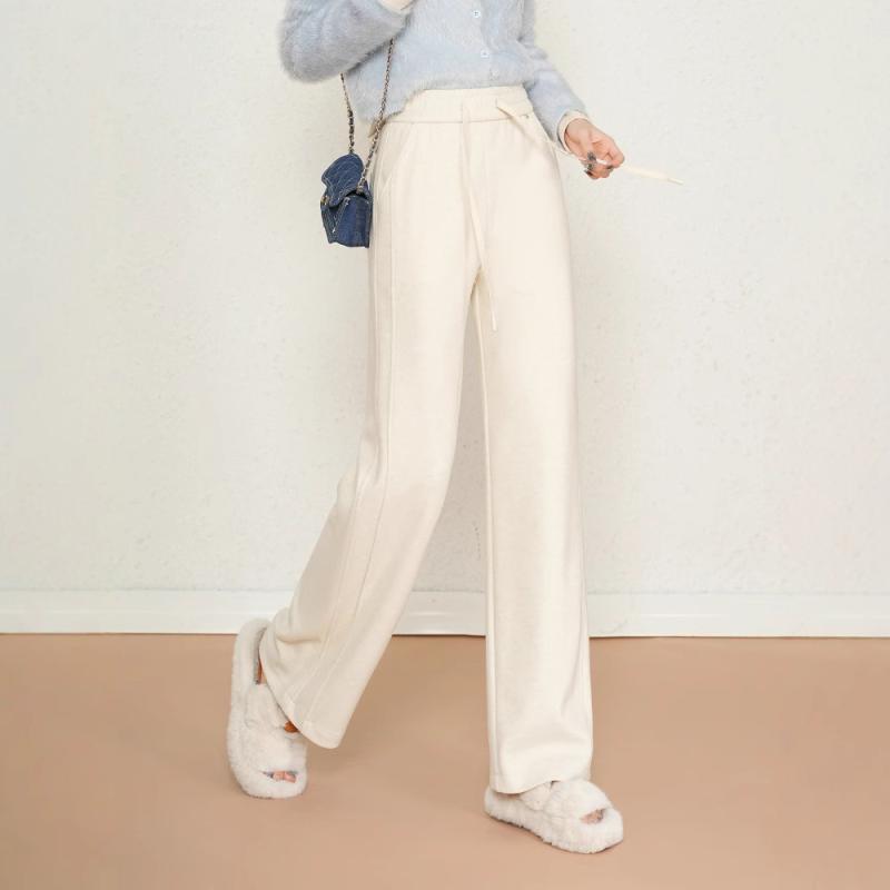 ズボン下 レディース 絨毛 ワイドレッグパンツ イージーパンツ ゆったり ご機嫌酉の方角 引っ切り無い 美脚 伸び伸びするズボン下 天絲 生まれ変わり衣料繊維 オートミール 杏色 黒いこと 事務服-レディースファッション