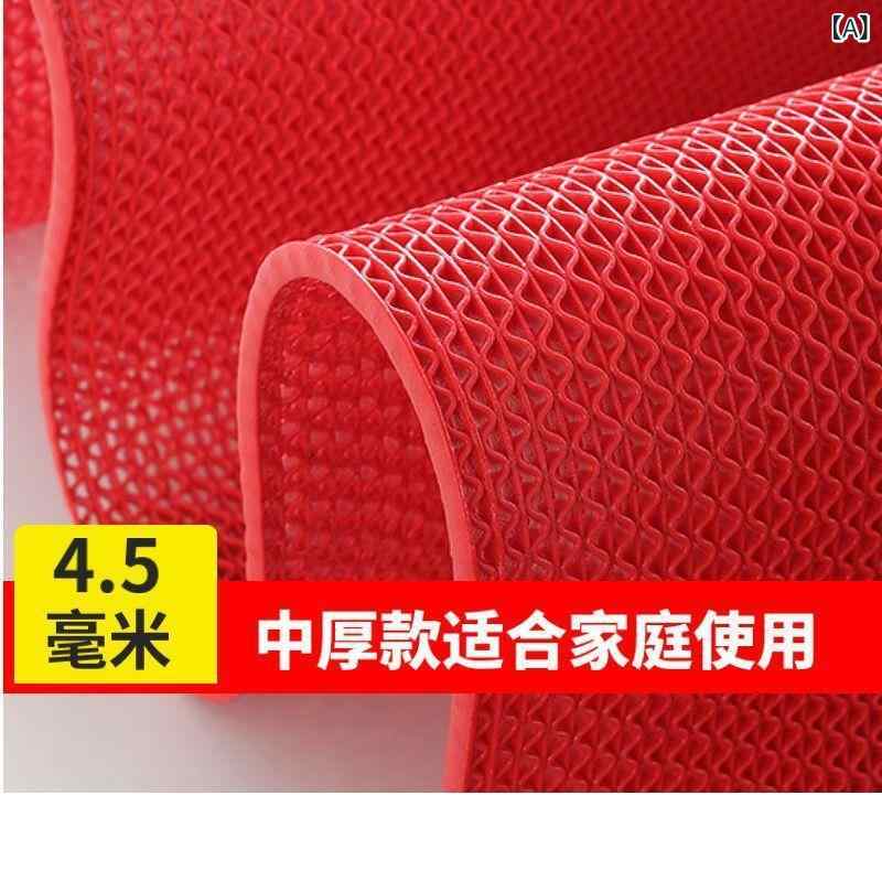 玄関マット ドアマット 網目模様 S字型 滑り止め PVC 水洗い おしゃれ 浴室 キッチン レストラン 病院 業務用 家庭用 グレー レッド グリーン ブルー