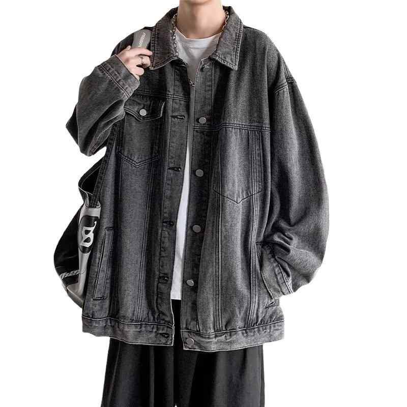 ジャケット 男性用 ブルゾン Gジャン デニム アウター 春秋 薄手 耐摩耗性 長袖 ブラック グレー ブルー