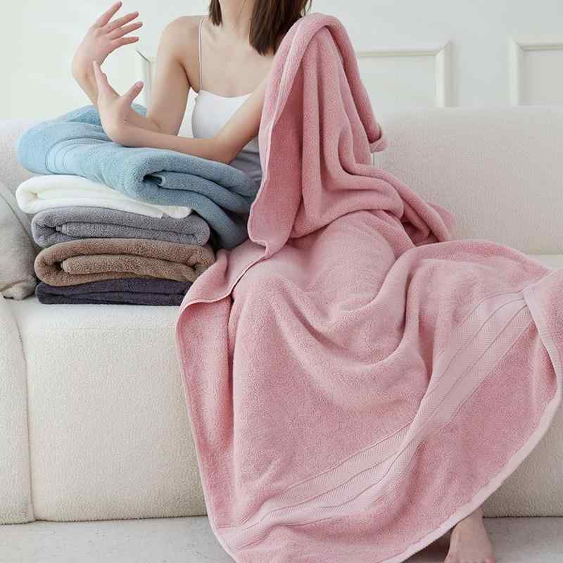 タオル バスタオル ホテル仕様 綿100% 大判 厚手 吸水性 柔らかい ピンク 藍色 白色 深灰色 象牙色 コーヒー色 4,697円