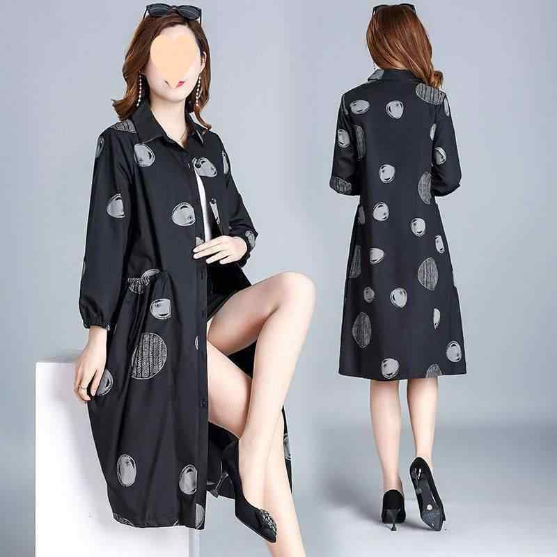 トレンチコート レディース 春秋 薄手 ミドル丈 ゆったり 体型カバー ポロ襟 長袖 アウター 通勤 きれいめ カーキ