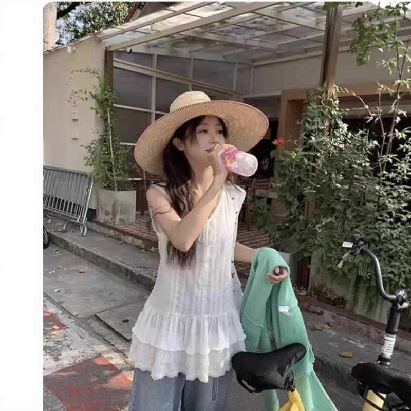 ワンピース レディース レース かわいい キャミソール トップス 重ね着風 接触冷感 伸縮性 ノースリーブ 部屋着 普段使い
