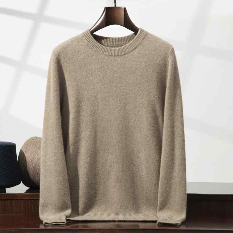 ニット メンズ 男性用 カシミヤ セーター クルーネック タートルネック ハーフハイネック 厚手 無地 インナー トップス カジュアル ビジネス 秋冬 赤 紺 黒 ベージュ 青 グレー
