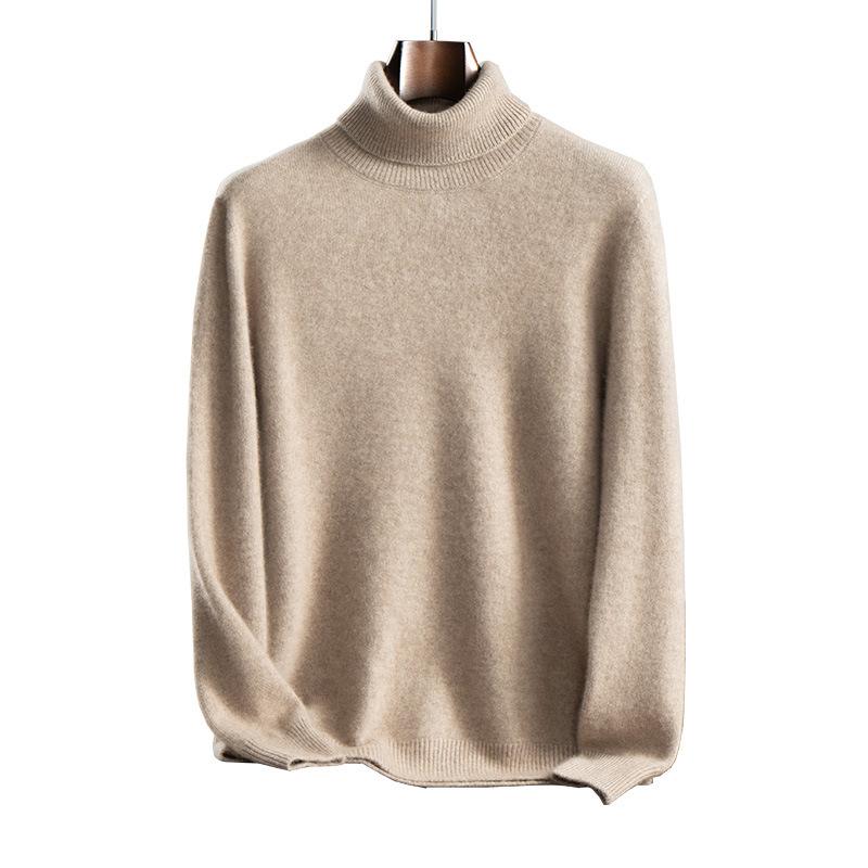 編み物 メンズ カシミール プルオーバー タートルネック 朦々たる 大判大きさ ゆったり トップス 秋冬 無地 カシミール95％ 窈窕たる 窈窕たる 通い 普段使い
