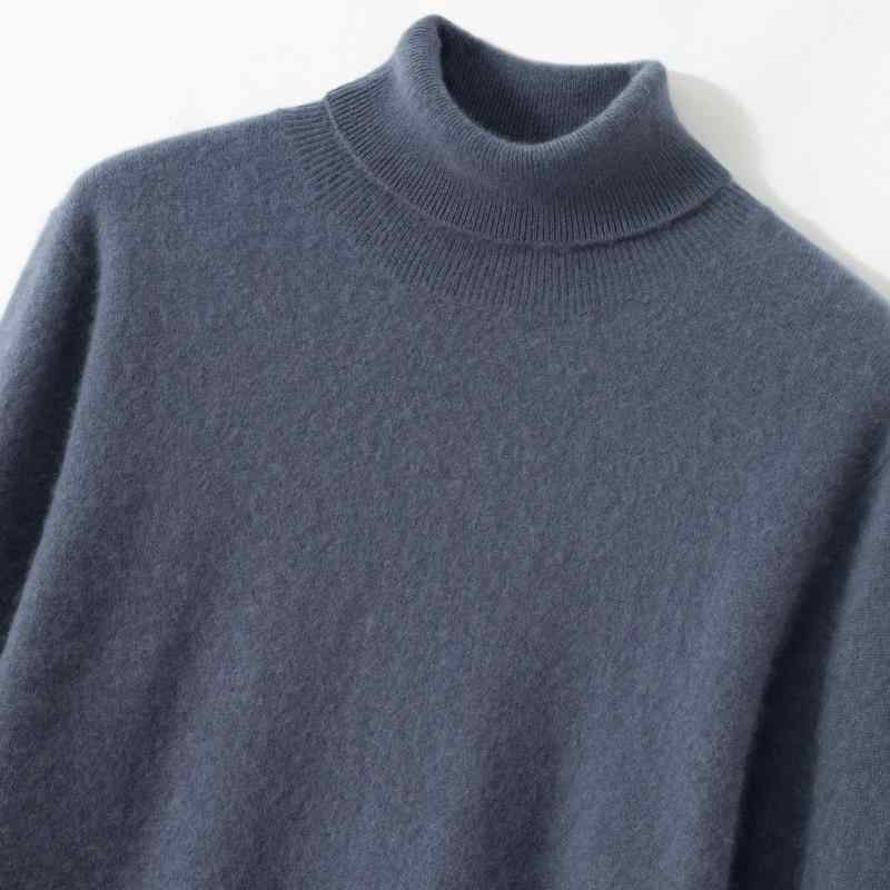 ニット メンズ 男性用 タートルネック カシミヤ セーター ウール混 トップス プルオーバー 秋冬 厚手 無地 リラックス あったか 暖かい 防寒 S M L XL XXL XXXL ブラック グレー キャメル ブルー グリーン ワインレッド