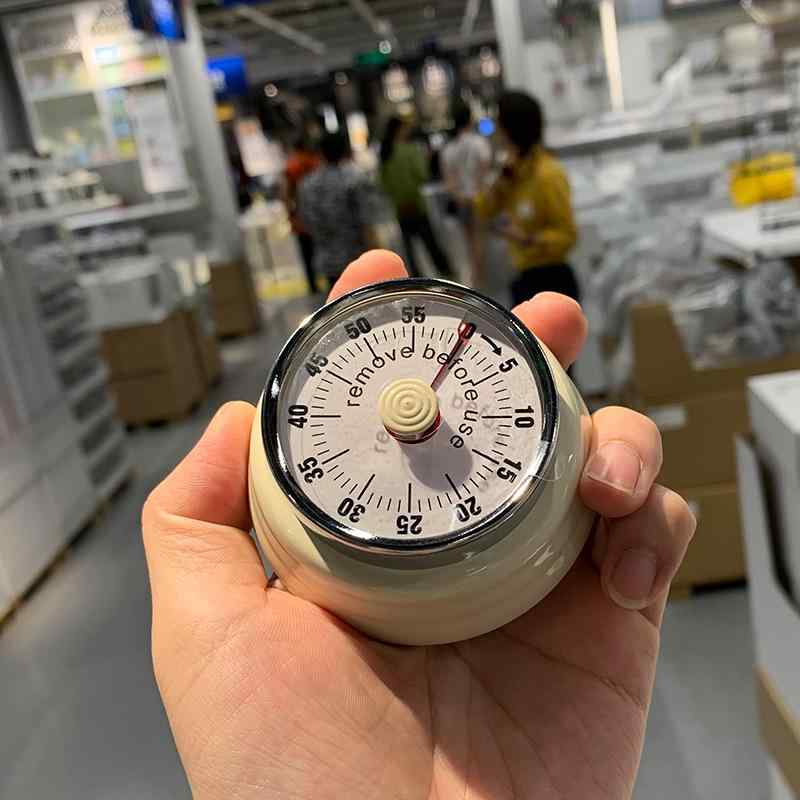 キッチンタイマー マグネット 吸着 冷蔵庫 磁石 円盤型 料理用 学習用 赤色 白 黒 ピンク シルバー