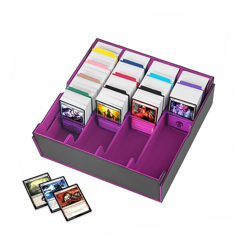 カードケース MTG TCG 万能カード トレーディングカード 収納 PUレザー 大容量 ブラック