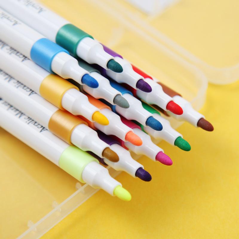 マーカー 子供 DIY 絵画 ペイント カラーペン 12色 24色 36色 48色 アクリル 防水 美術 彩?