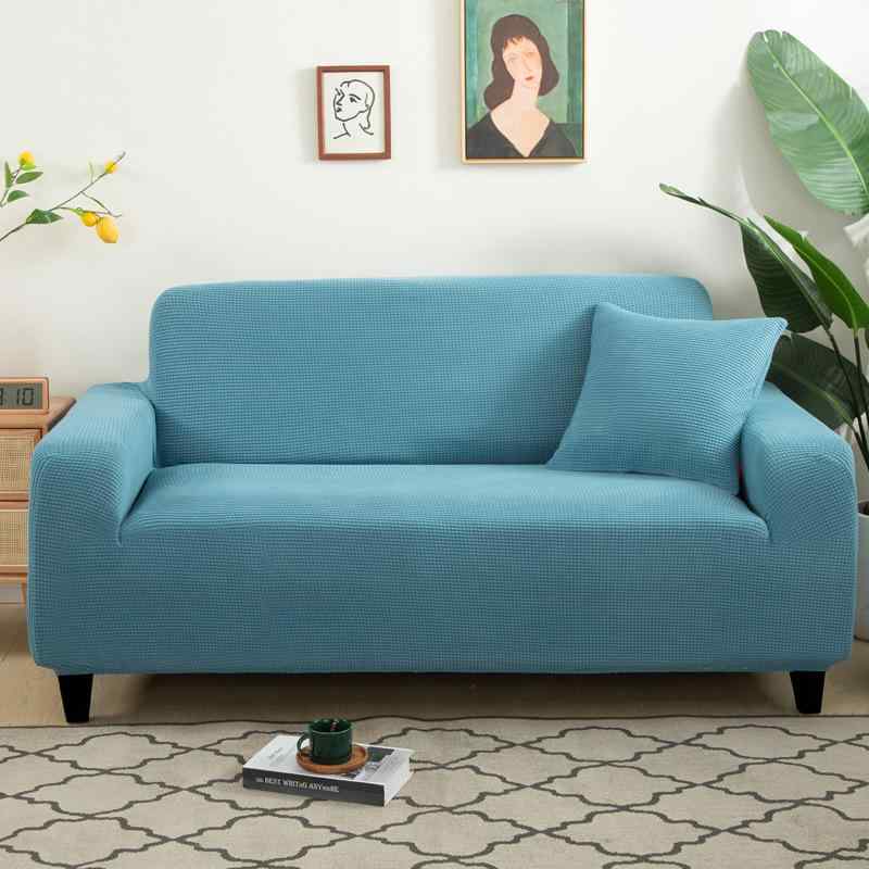 ソファカバー 厚手 全面保護 伸縮性 無地 ニット ソファ保護 傷防止 防塵 90-300cm 北欧風 シングル ダブル トリプル 翠緑黄 ブラック ラフィレッド