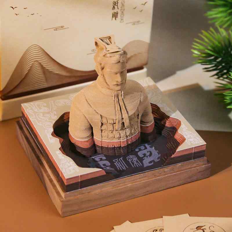 文具 雑貨 3D 立体 調査報告 刻みつける ひな形 飾りつけ 軍立ち俑 暦 書簡箋 本 万覚え帳