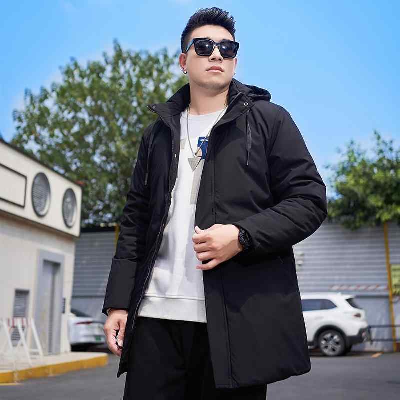 メンズ 大きいサイズ 中綿入りコットンジャケット 男性用 無地 フード付き 取り外し可能 3XL 4XL 5XL 6XL 7XL 8XL 防寒着 アウター|Tanzan