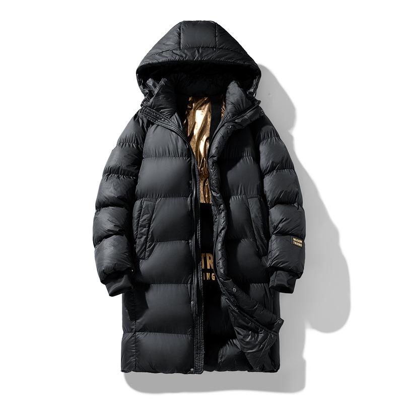 綿入り口・入口上衣 成人男性用 秋冬 運動競技 朦々たる ポリエステル 黒 S M L XL 2XL 3XL ボンネット付き添い人 肋材裾 チャック