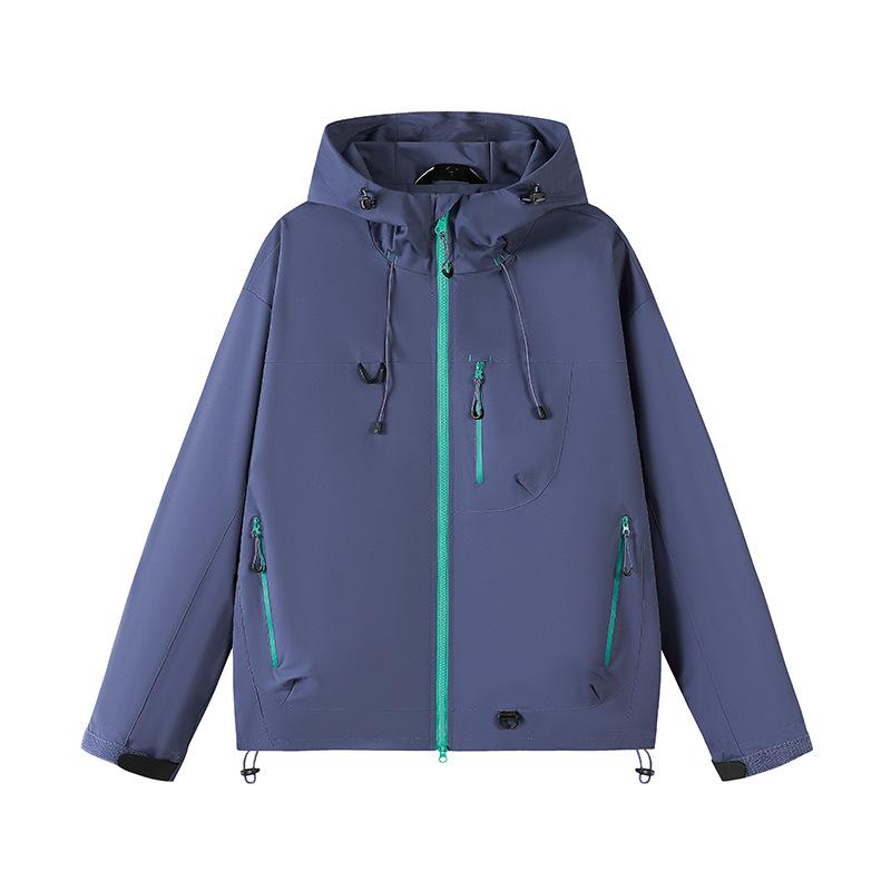 マウンテンパーカー レディース メンズ 防風 防水 撥水 透湿 速乾 アウトドア ジャケット 登山 ウェア 春夏 秋冬 フード付き ポリエステル 無地 グレー ブルー パープル ブラック ピンク オレンジ グリーン