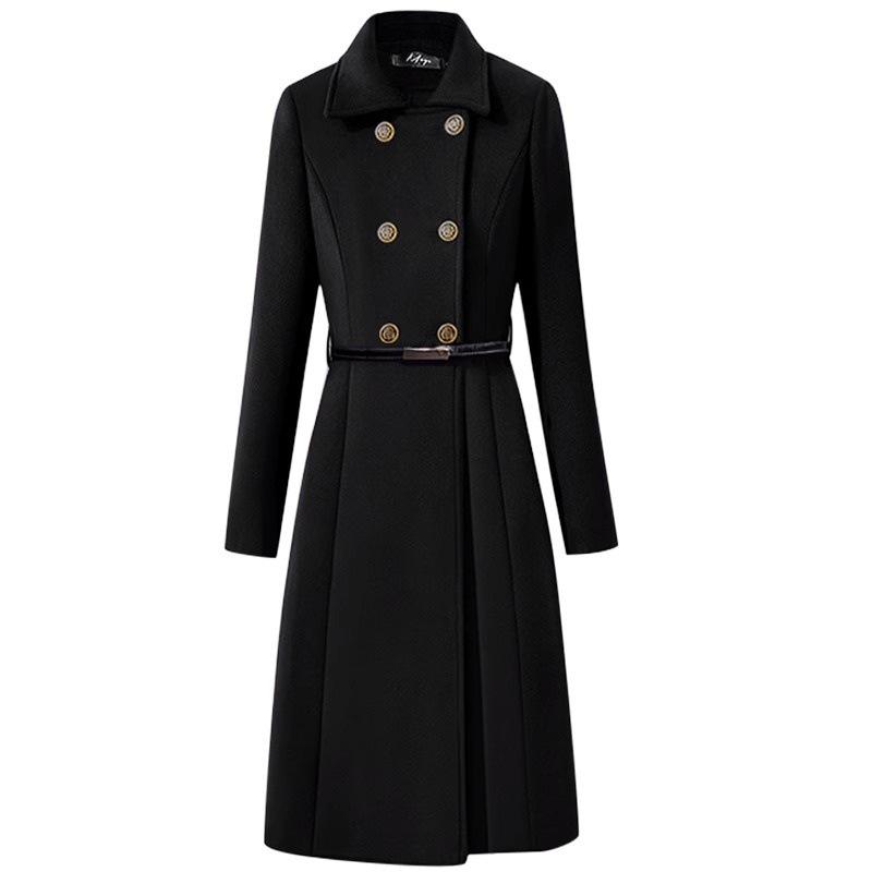 コート レディース 秋冬 ミドル丈 テーラード ダブルブレスト 厚手 あったか アウター 女性用 婦人服 制服 オフィスカジュアル 仕事着