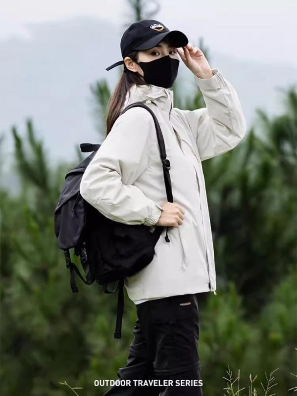 マウンテンパーカー メンズ レディース 防風 防水 防寒 アウター 登山ウェア アウトドアウェア 取り外し可能 フリース裏地 秋冬用 ブルゾン ジャンパー｜Tanzan