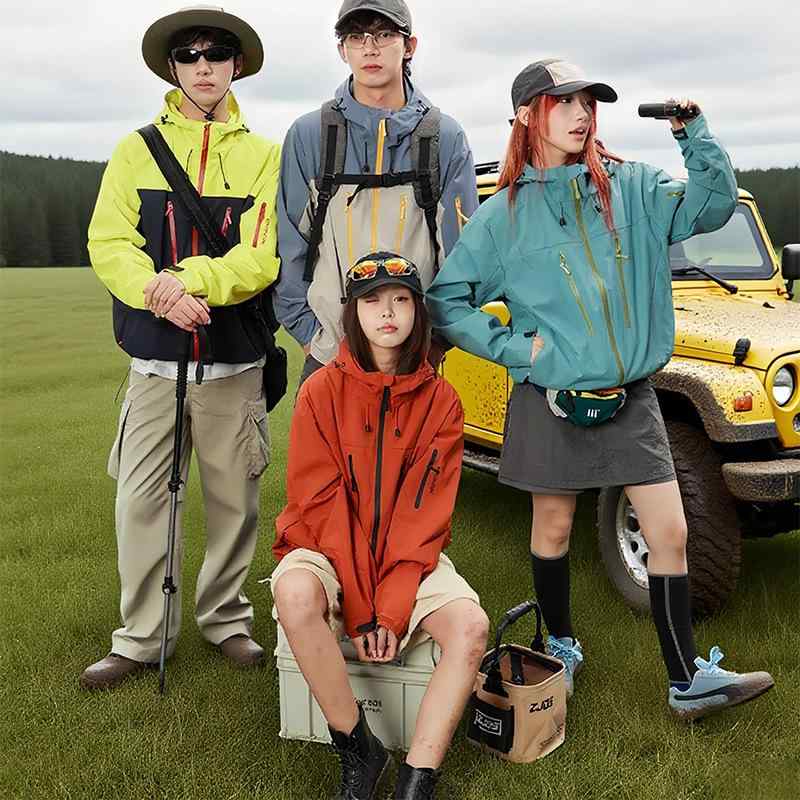マウンテンパーカー レディース 防風 防雨 登山ウェア アウトドアウェア トレッキングウェア 3way 撥水 アウター ジャケット グレー 果緑 パープル ピンク ブラック 黄色 5,517円