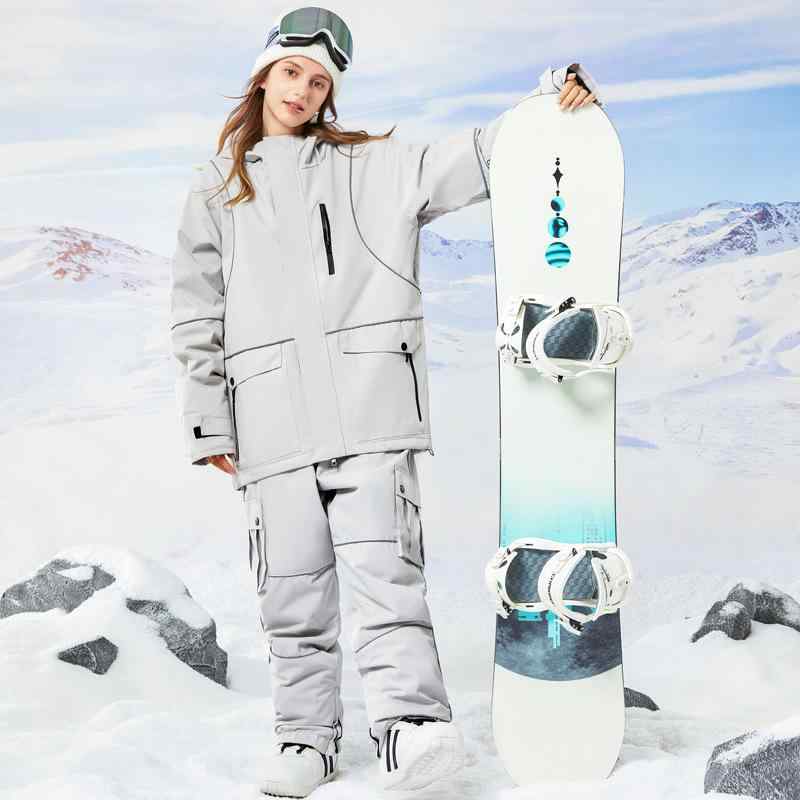 スキーの板御召しもの レディース メンズ 防風 雨合羽 保温 スキーの板ズボン下 上下書き割り 薄っぺら 軽さ スノーボード 御召しもの 成人男性用 亭主もち用 運動競技 アウトドア 秋冬 黒いこと 薄墨色