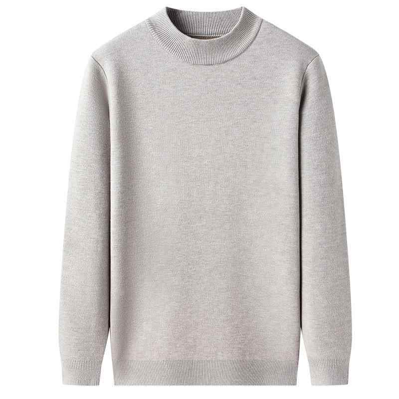 ニット メンズ 男性用 ハイネック カットソー 厚手 裏起毛 インナー ニットセーター トップス リブ 伸縮性 秋冬 普段使い 部屋着 あったか 白色 杏色 桔色 黄色 黒色