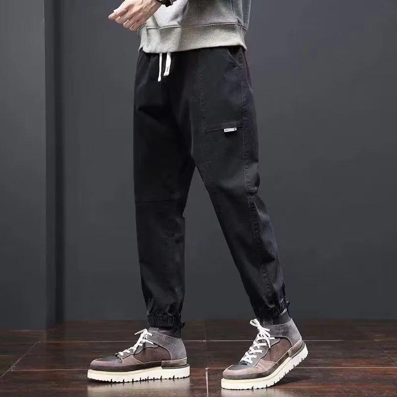 カーゴパンツ 男性用 ストリート系 切り替え テーパードパンツ メンズ ワークパンツ カジュアルパンツ ロングパンツ ボトムス 秋 斜めツイル ミリタリー