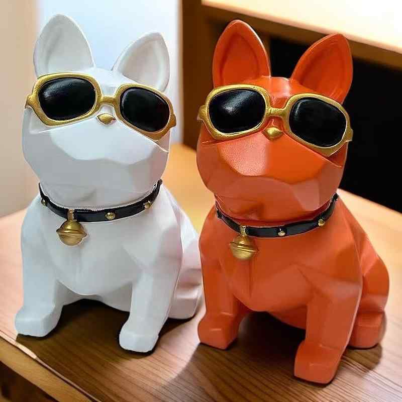 置物 オブジェ フレンチブルドッグ 犬 かわいい 貯金箱 高級感 インテリア 玄関 リビング テレビ台 おしゃれ 雑貨 陶器製