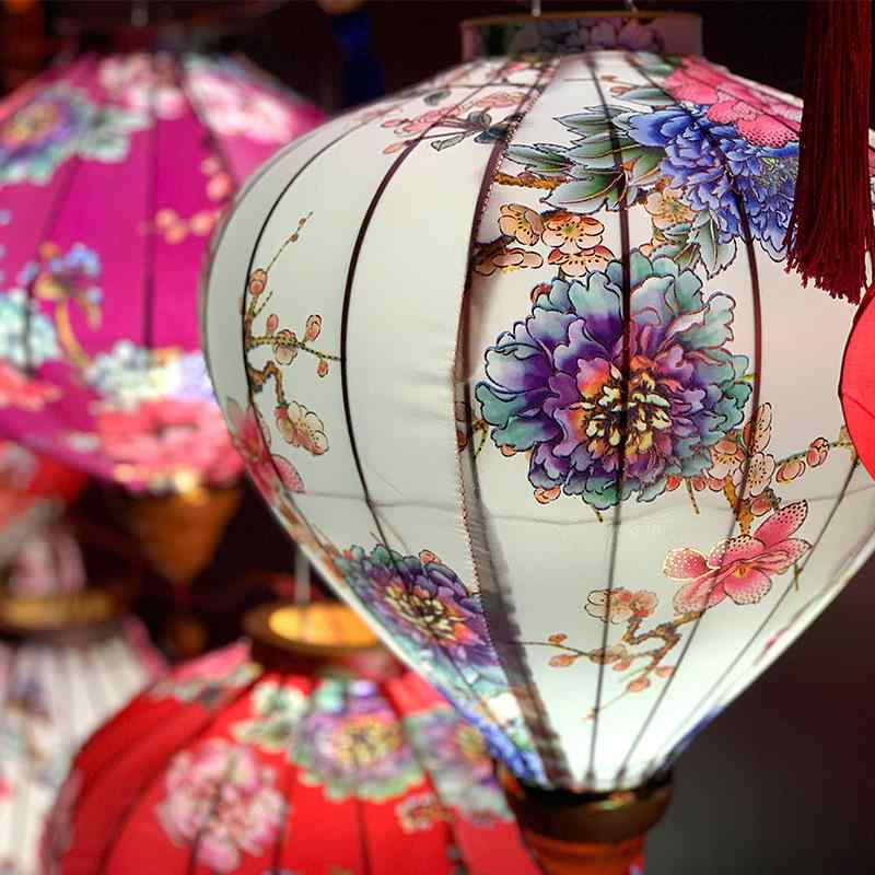 灯籠 新年 牡丹柄 提灯 中国風 宮灯 春節 結婚式 祭り イベント装飾
