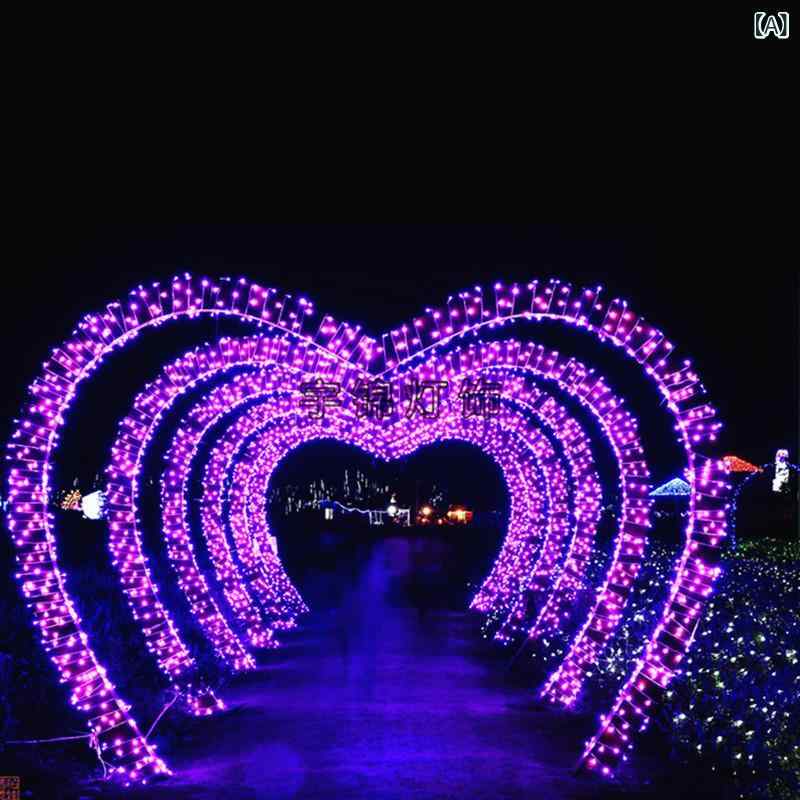 LED アーチ型ライト ハート型 動的トンネル イルミネーション 結婚式 イベント パーティー 広場 公園 ホテル バー 欧米風 赤 黄 青 緑 白 ウォームホワイト ピンク 紫｜Tanzan 31,148円