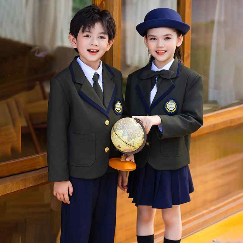 キッズ フォーマル 背広 小わっぱ服 お坊っちゃん 御嬢さん 日月 スポーツジャケット ズボン下 スコート 長袖 ティーシャツ 幼稚園 小学生 ユニフォーム 入園式 卒園式 告げ知らせる会 御芽出度 翰林院風 連合王国風 緑 紺 綿