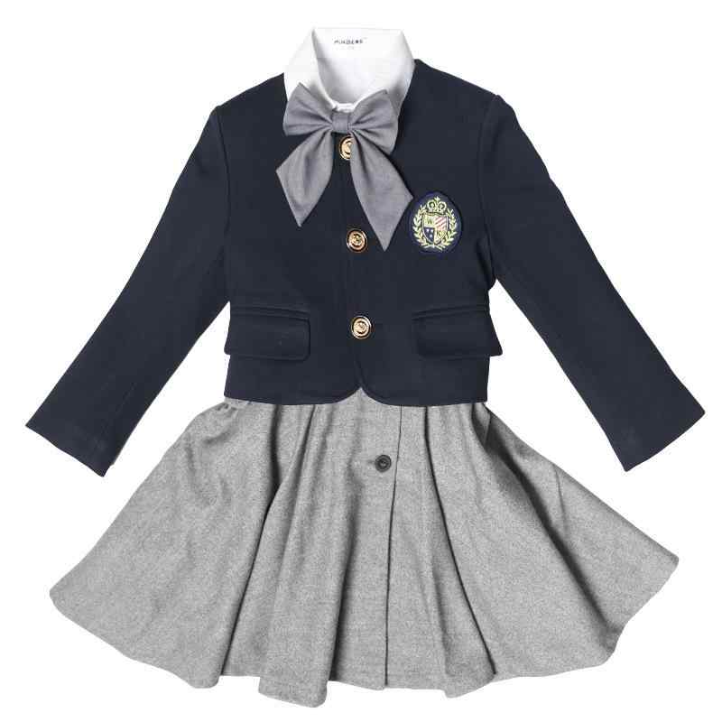 ユニフォーム 幼稚園 初等学校 学院 男女 ちびっ子 背広 綿 ポリエステル 紺色