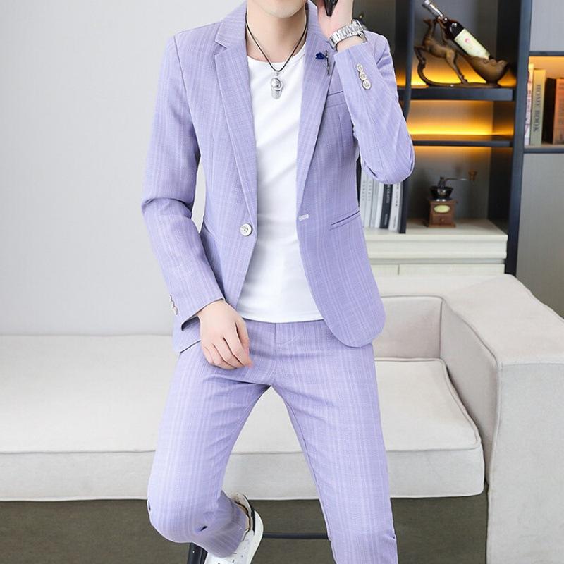スーツ 男性用 2点セット フォーマル 春秋 ビジネス 結婚式 父親 服装 上下セット ブラック ベージュ パープル